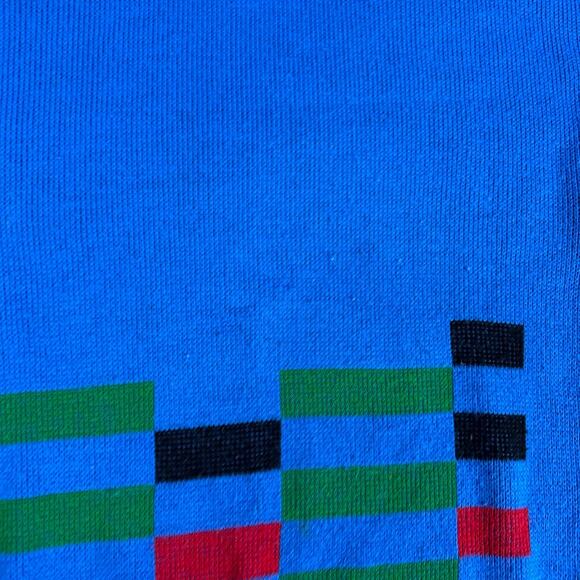 VINTAGE Sweater Graphix Sweater Mens L Grandpa Geometric Acrylic USA Made 80s - Picture 4 of 11